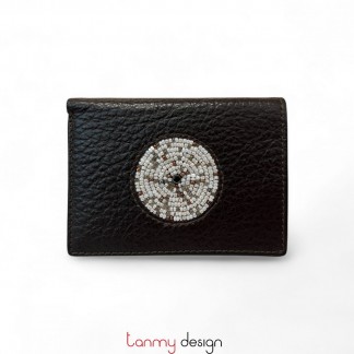 Brown leather Iris card holder